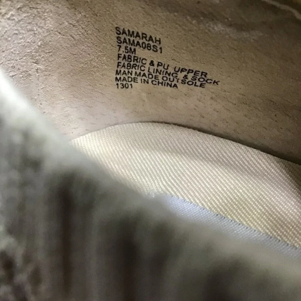 Steve Madden Samarah Womens Gray White Slip On Low Top‎ Sneakers Size 7.5M